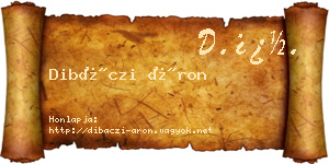 Dibáczi Áron névjegykártya